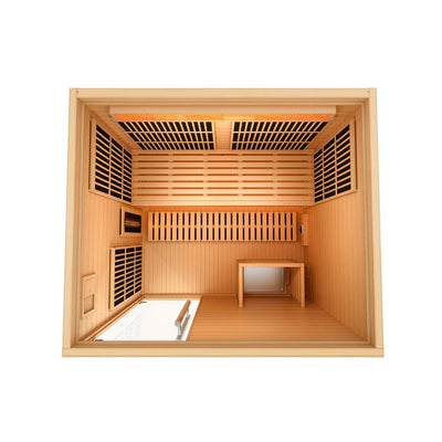 Golden Designs 2025 Soria 3 Per Hybrid Sauna (Indoor) Full Spectrum and Harvia Traditional Stove | GDI-8330-01