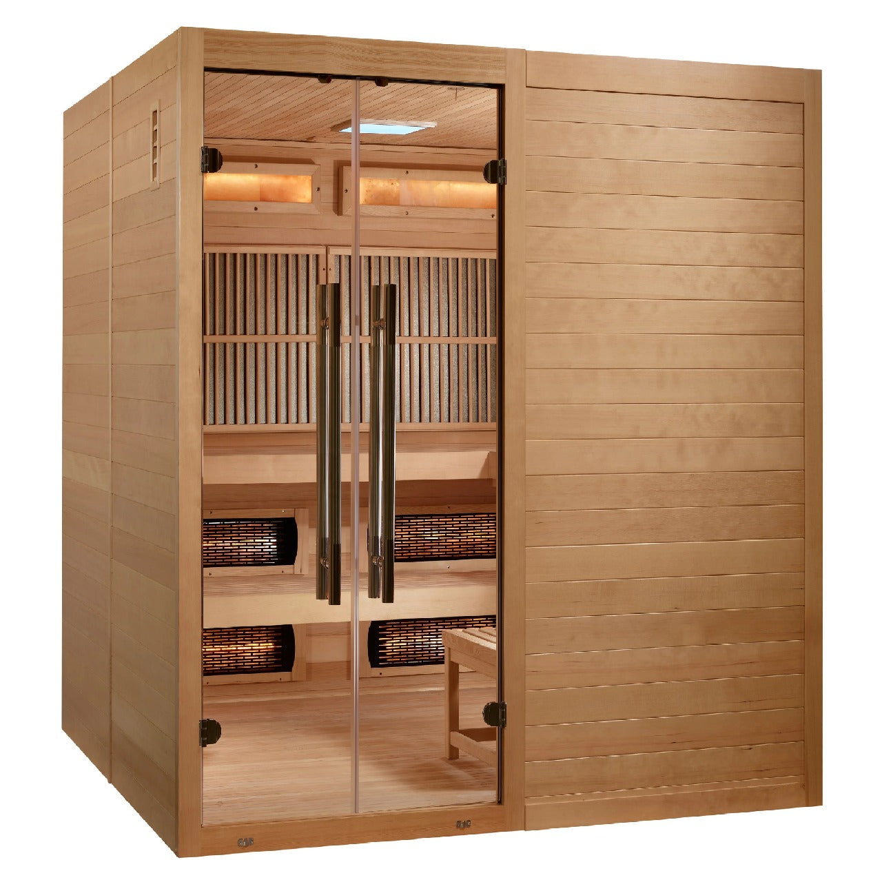 Golden Designs 2025 Toledo 6 Per Hybrid Sauna (Indoor) Full Spectrum and Harvia Traditional Stove | GDI-8360-01