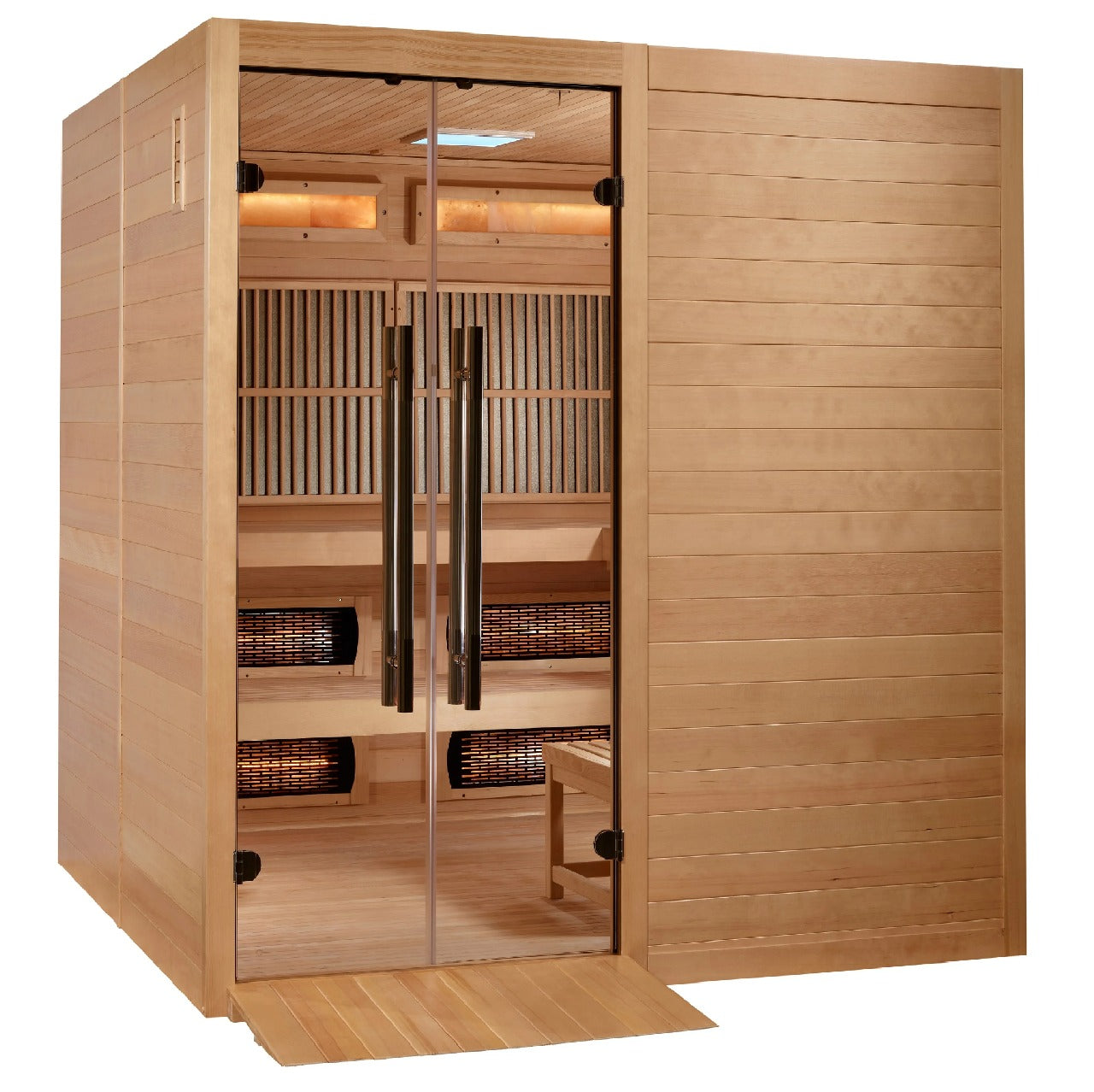 Golden Designs 2025 Toledo 6 Per Hybrid Sauna (Indoor) Full Spectrum and Harvia Traditional Stove | GDI-8360-01
