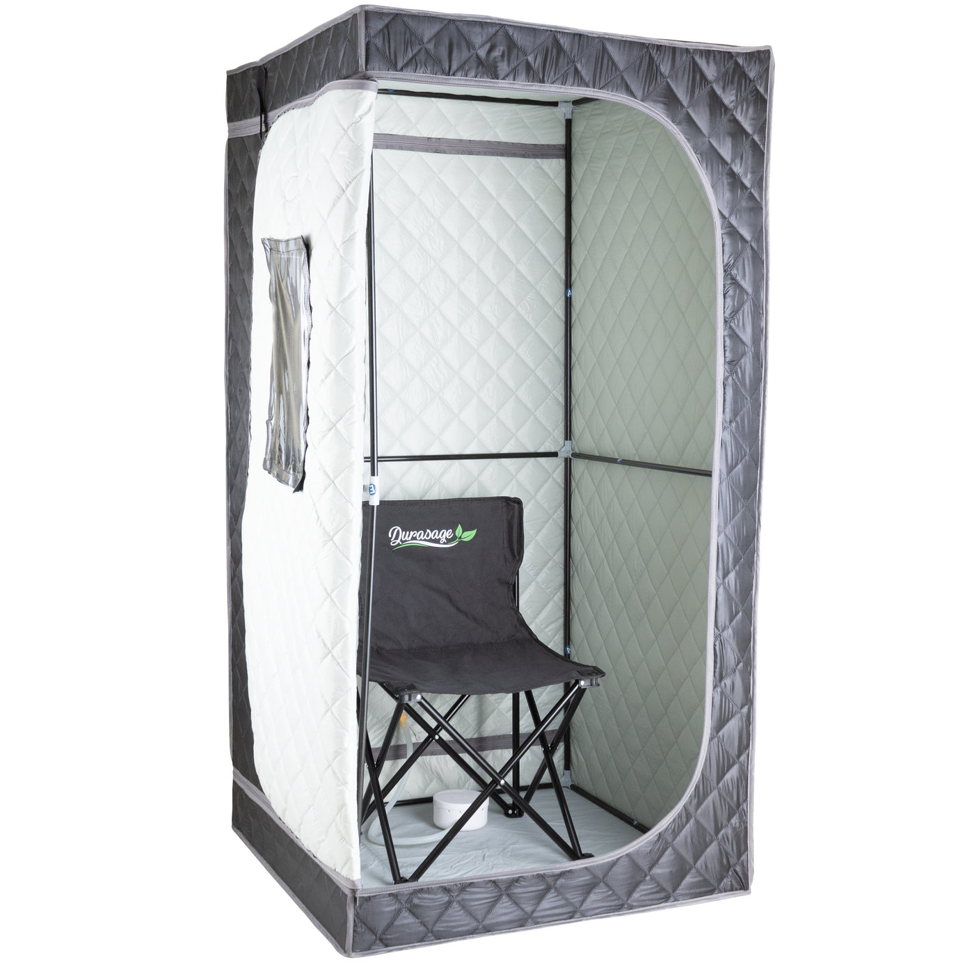 Durasage Portable Full Body Steam Sauna for at Home | 1200W 2.6L Steam Generator Including Remote Control | Portable Chair (1-Person)