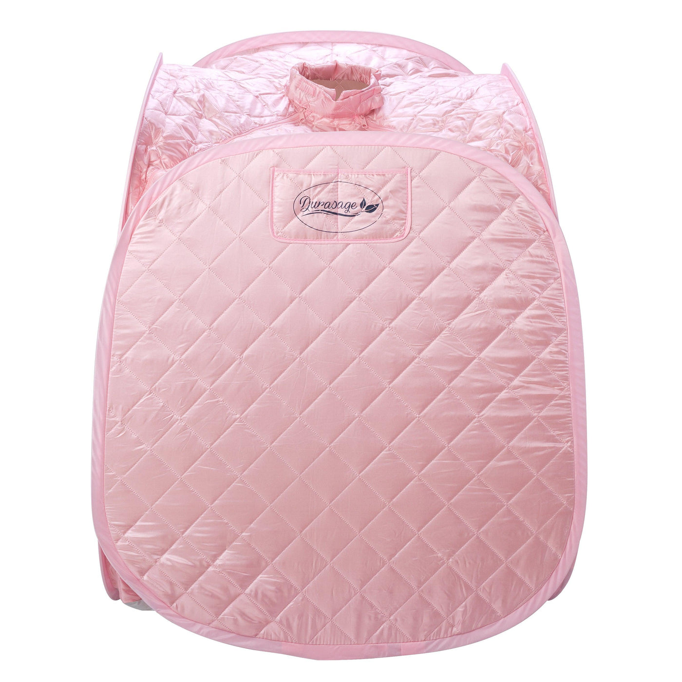 Durasage Personal Foldable Steam Sauna for Relaxation at Home, 60 Minute Timer, 800 Watt Steam Generator, Chair Included - Light Pink