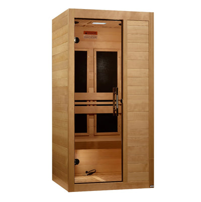 Golden Design S-Line Maxxus Low EMF FAR Infrared Sauna Canadian Hemlock | MX-S106-01