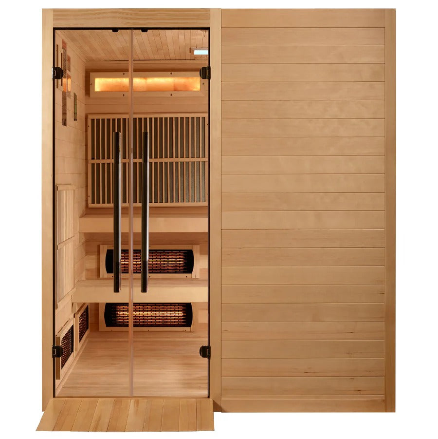 Golden Designs 2025 Toledo 6 Per Hybrid Sauna (Indoor) Full Spectrum and Harvia Traditional Stove | GDI-8360-01
