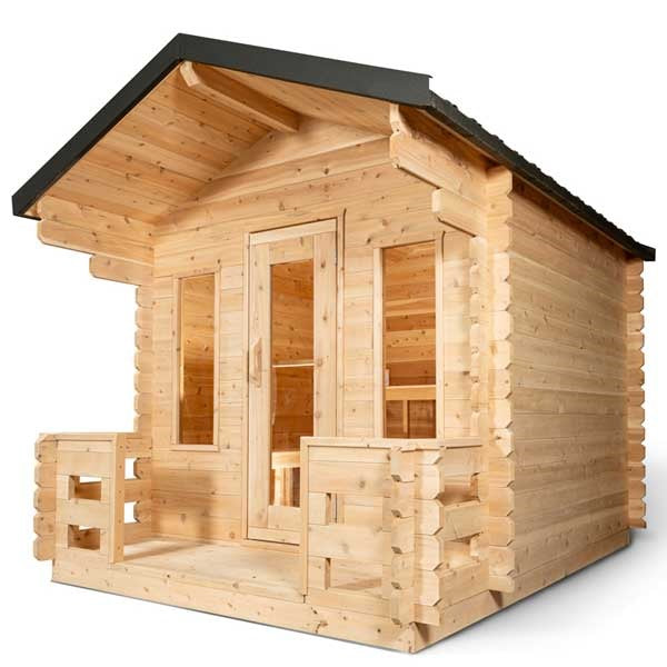 Dundalk Leisurecraft Sauna CT Georgian 2-6 People Cabin Sauna with Porch | CTC88PE