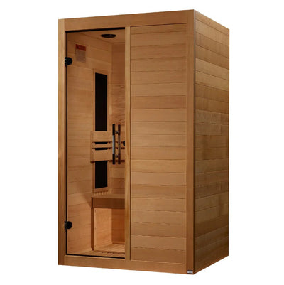 Golden Designs S-Line Maxxus Low EMF FAR Infrared Sauna Canadian Hemlock | MX-S206-01