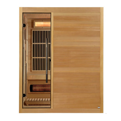Golden Designs 2025 Soria 3 Per Hybrid Sauna (Indoor) Full Spectrum and Harvia Traditional Stove | GDI-8330-01
