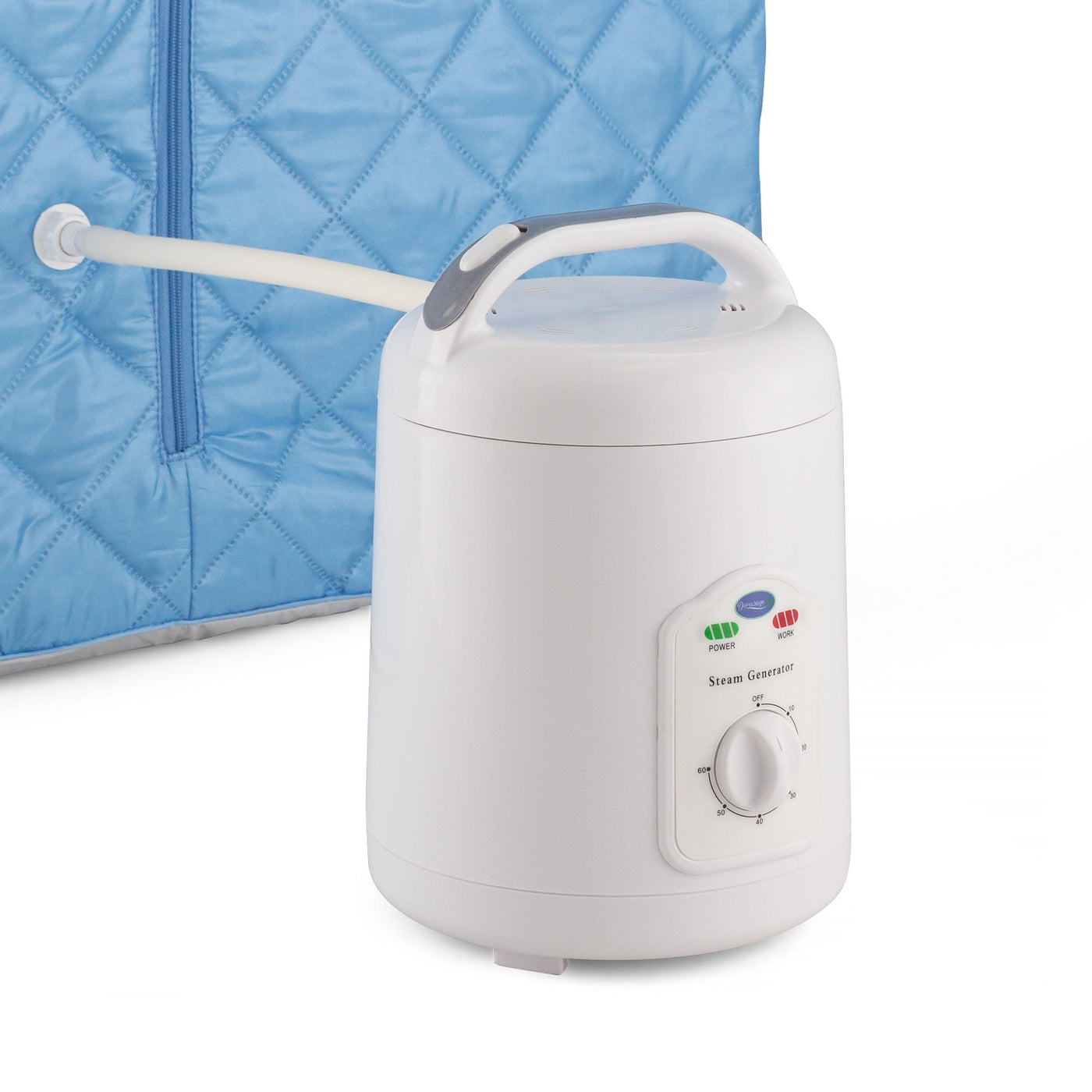 Durasage Lightweight Portable Personal Steam Sauna Spa for Relaxation at Home, 60 Minute Timer, 800 Watt Steam Generator, Chair Included - Light Blue