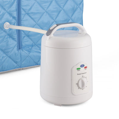 Durasage Lightweight Portable Personal Steam Sauna Spa for Relaxation at Home, 60 Minute Timer, 800 Watt Steam Generator, Chair Included - Light Blue