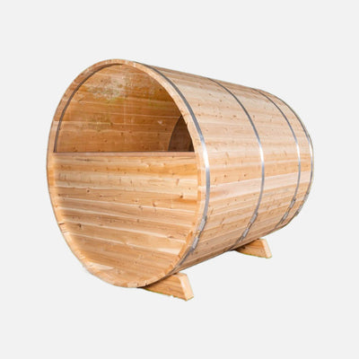 Dundalk Leisurecraft Serenity MP Barrel 4-Person Traditional Steam Sauna, Outdoor/Indoor | CTC2245MPE
