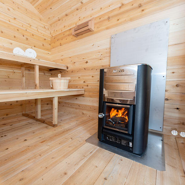 Dundalk Leisurecraft CT Georgian Cabin Cedar Traditional Steam Sauna, Outdoor/Indoor | CTC88E