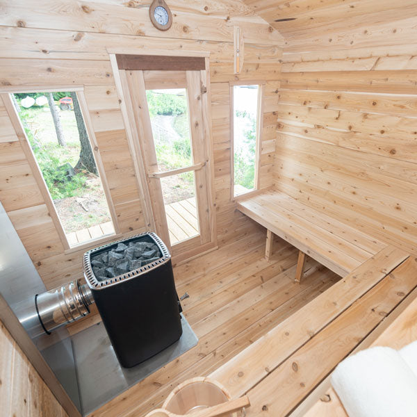 Dundalk Leisurecraft CT Georgian Cabin Cedar Traditional Steam Sauna, Outdoor/Indoor | CTC88E