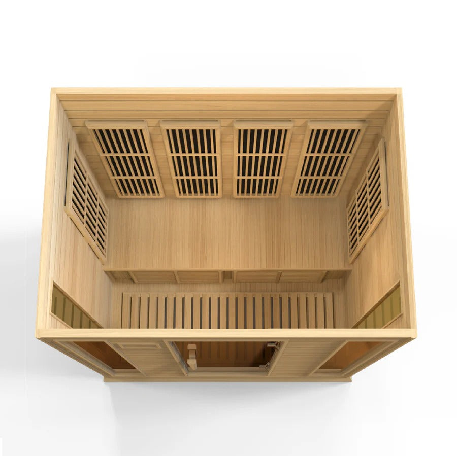 Maxxus 4 Person Low EMF FAR Infrared Sauna Canadian Hemlock | MX-K406-01