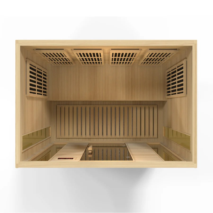 Maxxus 4 Person Low EMF FAR Infrared Sauna Canadian Hemlock | MX-K406-01