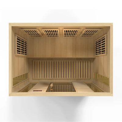 Maxxus 4 Person Low EMF FAR Infrared Sauna Canadian Hemlock | MX-K406-01