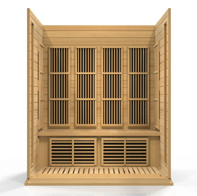 Maxxus 4 Person Low EMF FAR Infrared Sauna Canadian Hemlock | MX-K406-01
