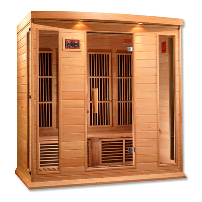 Maxxus 4 Person Low EMF FAR Infrared Sauna Canadian Hemlock | MX-K406-01