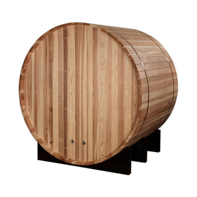 Golden Designs Klosters 6-Person Cedar Barrel Sauna & Harvia Traditional Electric Heater Kit | GDI-B006-01