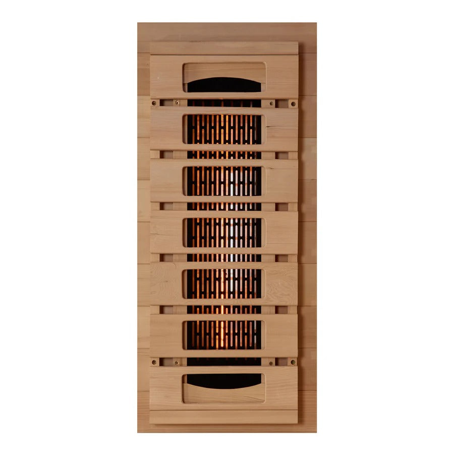 Golden Designs Reserve Edition 1-2 Person Full Spectrum Near Zero EMF FAR Infrared Sauna w/ Himalayan Salt Bar | GDI-8010-03