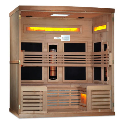 Golden Designs Reserve Edition 6-Person Full Spectrum Near Zero EMF FAR Infrared Sauna | GDI-8260-01