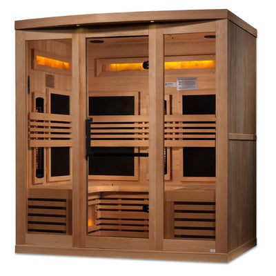 Golden Designs Reserve Edition 6-Person Full Spectrum Near Zero EMF FAR Infrared Sauna | GDI-8260-01