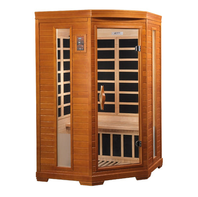 Dynamic Heming 2-person Corner Low EMF FAR Infrared Sauna | DYN-6225-02