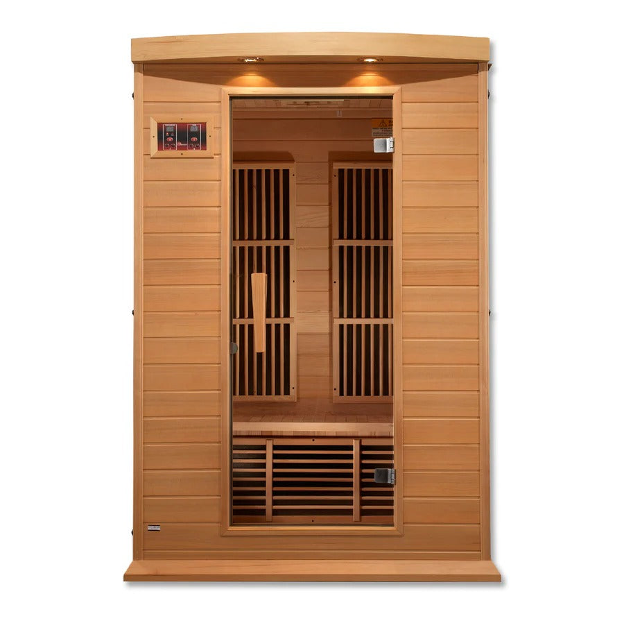 Maxxus 2 Person Low EMF FAR Infrared Sauna Natural Hemlock | MX-K206-01