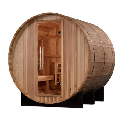 Golden Designs Arosa 4 Person Barrel Traditional Sauna - Pacific Cedar | GDI-B004-01