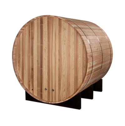 Golden Designs Arosa 4 Person Barrel Traditional Sauna - Pacific Cedar | GDI-B004-01