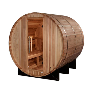 Golden Designs Arosa 4 Person Barrel Traditional Sauna - Pacific Cedar | GDI-B004-01