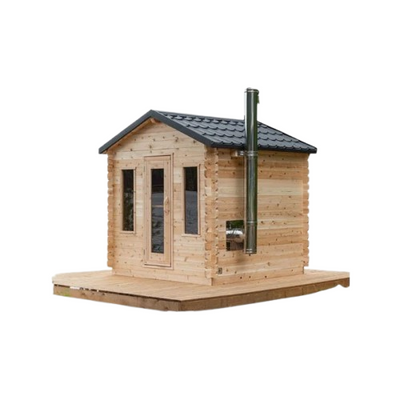 Dundalk Leisurecraft CT Georgian Cabin Cedar Traditional Steam Sauna, Outdoor/Indoor | CTC88E