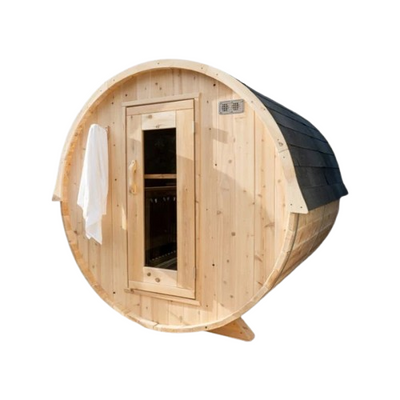 Dundalk Leisurecraft CT Harmony Barrel Cedar Traditional Steam 3-4 Person Sauna, Outdoor/Indoor | CTC22E