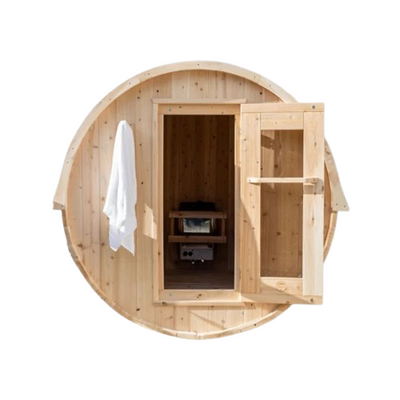 Dundalk Leisurecraft CT Harmony Barrel Cedar Traditional Steam 3-4 Person Sauna, Outdoor/Indoor | CTC22E