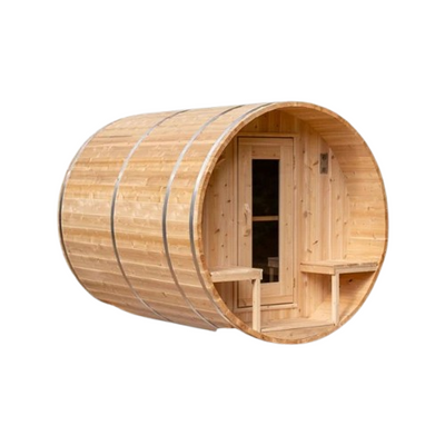 Dundalk Leisurecraft CT Serenity Barrel Traditional Steam Cedar Sauna, Outdoor/Indoor | CTC2245E