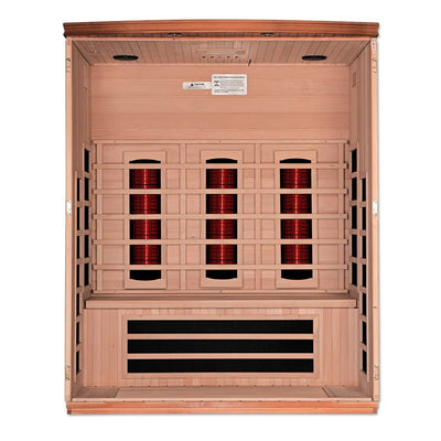 Dynamic Lugano 3 Person Full Spectrum Infrared Sauna Near Zero EMF | DYN-6336-03 FS