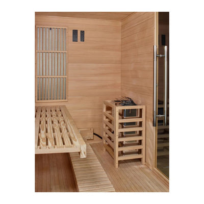 Golden Designs 2025 Soria 3 Per Hybrid Sauna (Indoor) Full Spectrum and Harvia Traditional Stove | GDI-8330-01