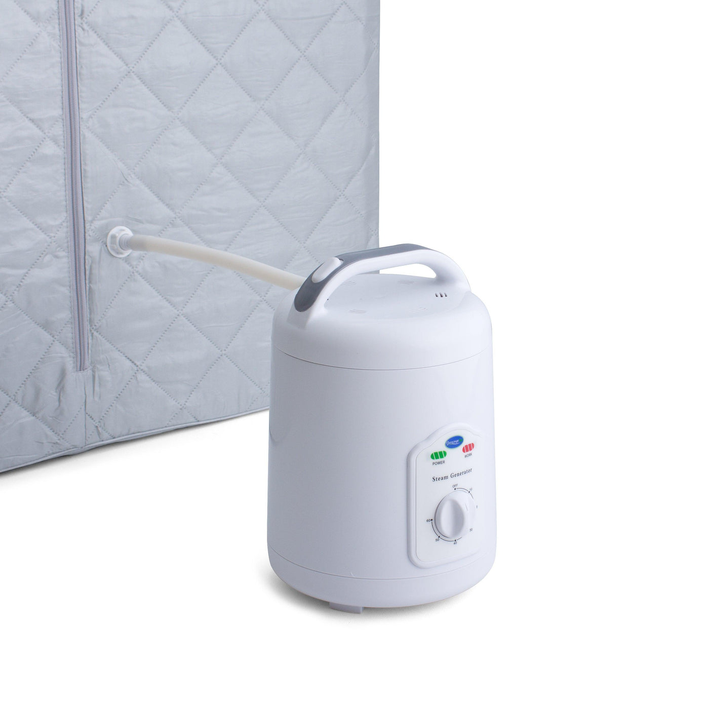 Durasage Lightweight Portable Personal Steam Sauna Spa for Relaxation at Home, 60 Minute Timer, 800 Watt Steam Generator, Chair Included - Silver