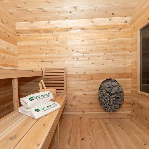 Dundalk Leisurecraft Sauna CT Georgian 2-6 People Cabin Sauna with Porch | CTC88PE
