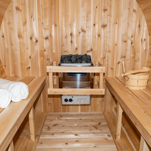 Dundalk Leisurecraft CT Serenity Barrel Traditional Steam Cedar Sauna, Outdoor/Indoor | CTC2245E