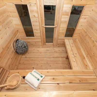 Dundalk Leisurecraft Sauna CT Georgian 2-6 People Cabin Sauna with Porch | CTC88PE